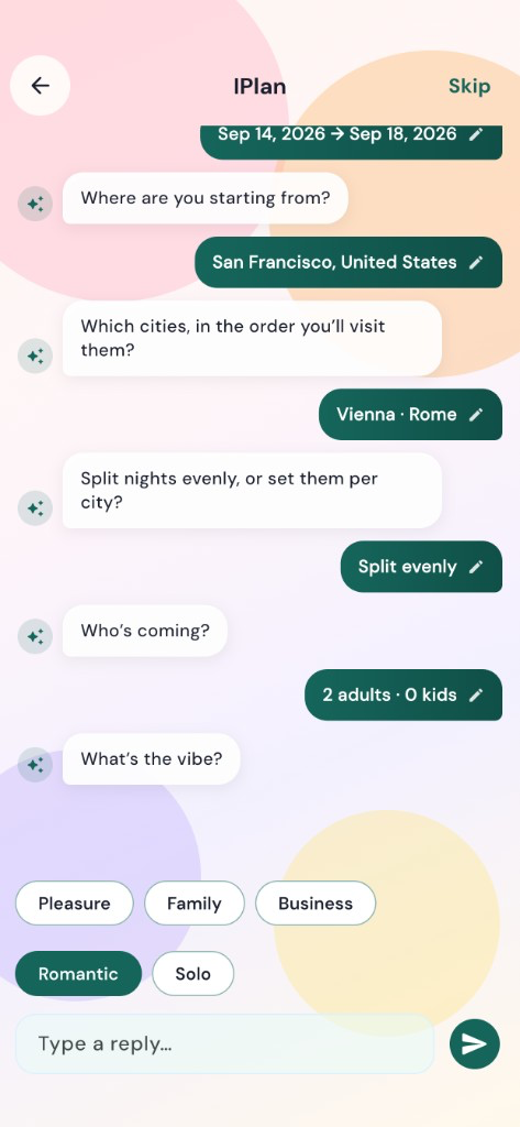 IPlan AI trip brief