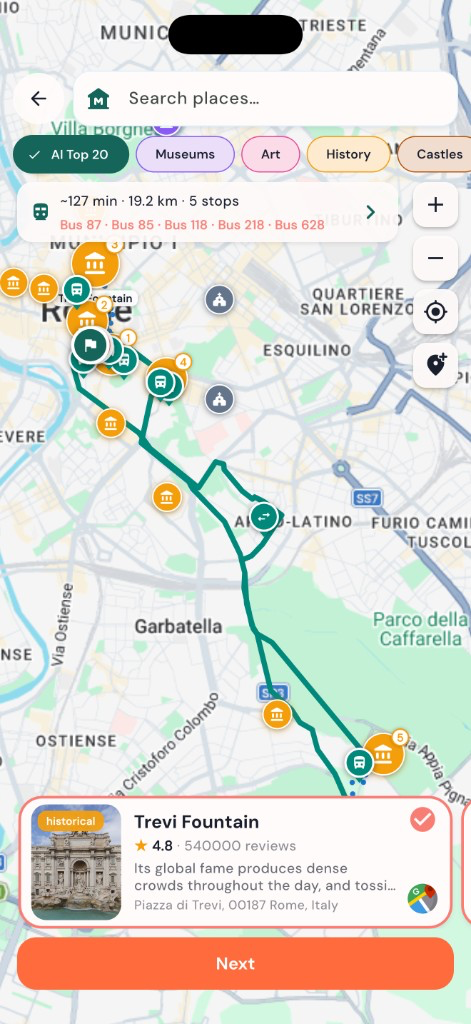 Places on the map
